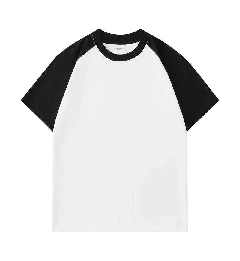 Men's Stylish Colorblock Tshirt with Drop-Shoulder Fit, Breathable Casual Top for Summer in Unisex Sizes