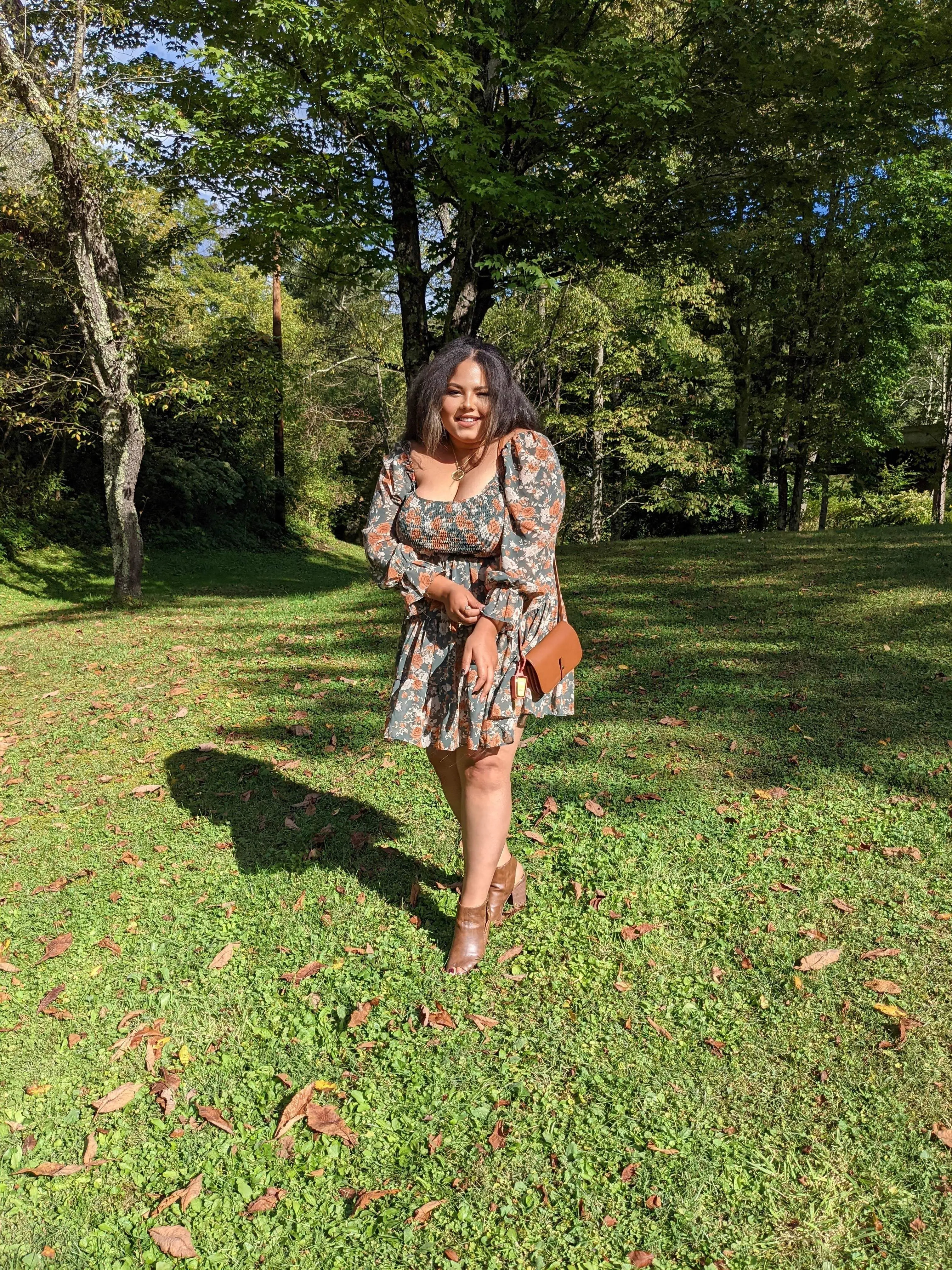 Autumn's Floral Dress