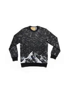 Unisex High Quality 100% Cotton Sweatshirt with Mountain Print Design for Casual Wear Comfortable & Versatile