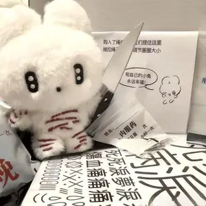 Cute healing happiness bunny plush doll pendant super cute bunny bag pendant