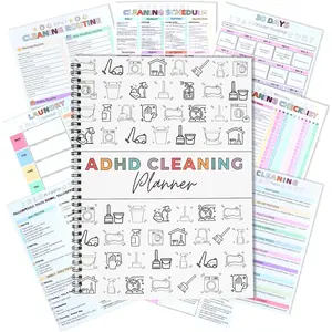 Cleaning Planner, Cleaning Schedule and Checklist Organizer, Daily Weekly Monthly Household Cleaning Planner, Chore Chart Notebook for , Family Cleaning Tasks, DIY  Improvement, Editable Template