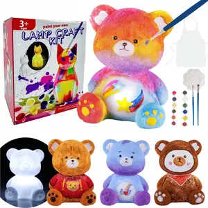 Paint Your Own Bear Lamp Kit, Art Supplies for Kids 6-12, DIY Craft Project, Perfect Gift for Children, Fun Activity for Home Learning