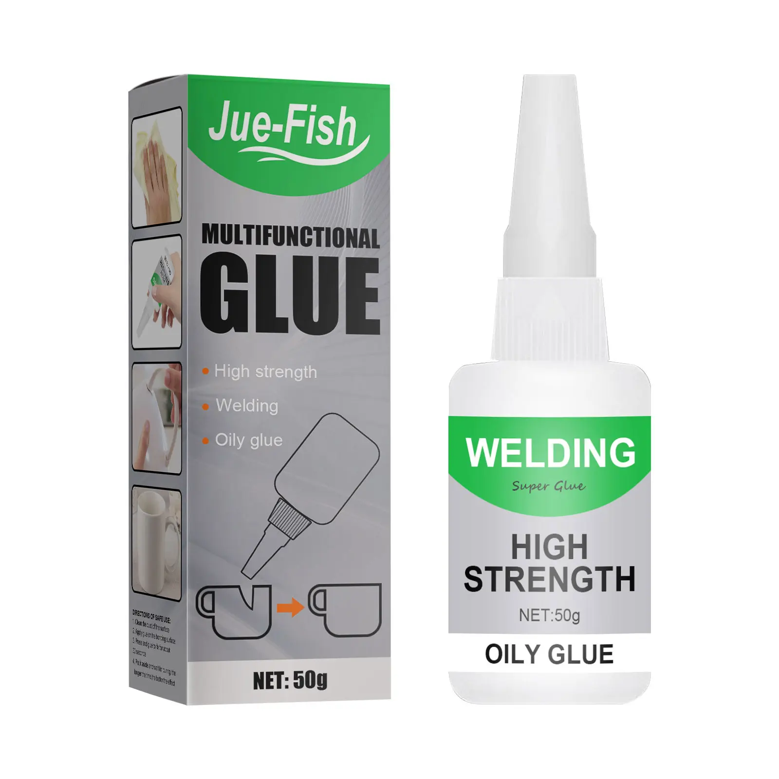 Multi-Purpose Ceramic Waterproof Transparent Glue (50g) Quick-Drying Glue for Glass and Wood, Universal Glue