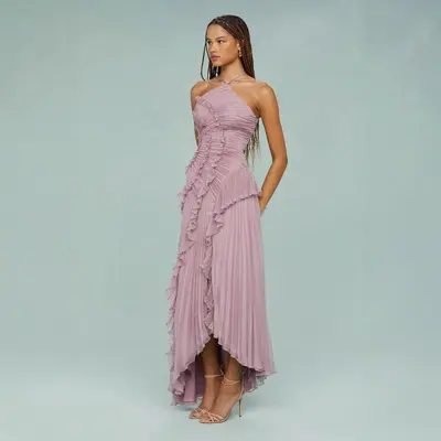 open lace back dress Judah Scallop Pleated Dress main image 1