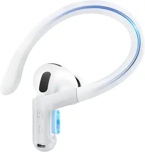 Gcioii Memory Titanium Alloy Ear Hooks for AirPods Pro 3/Pro 2/Pro 1 & AirPods 3,Anti-Slip Sport Accessories [Added Anti-Lost Lanyard] Comfortable Secure Fit (White,Upgraded)