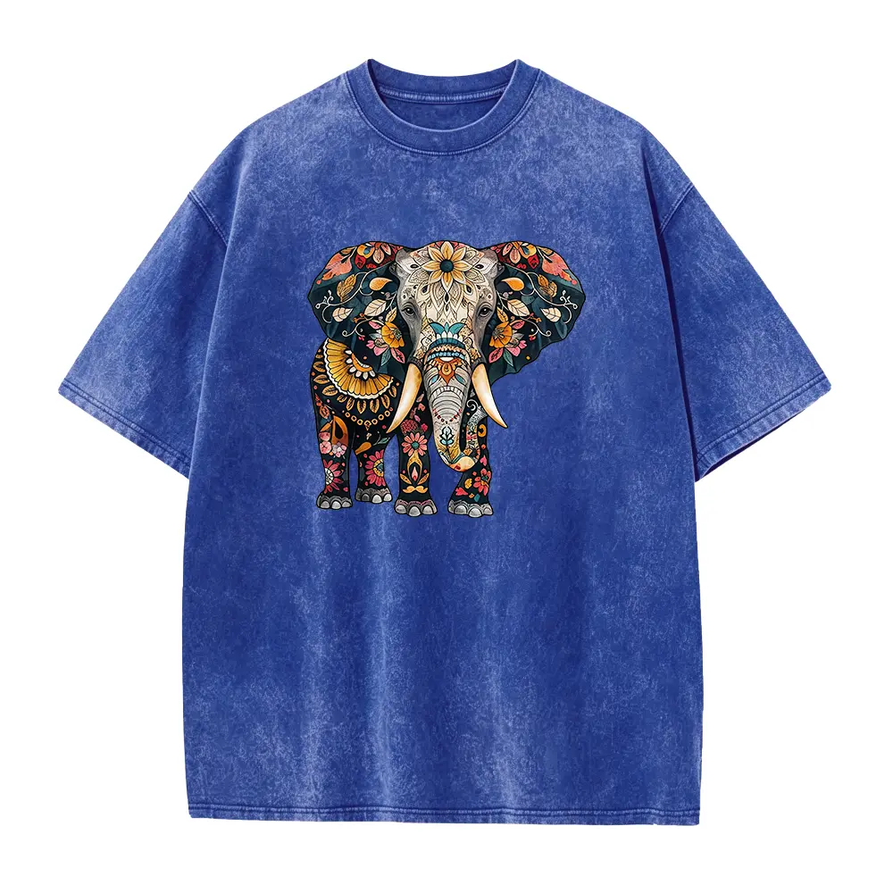 Washed T-shirt-Blue