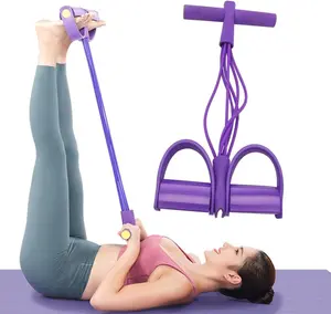 Pedal Resistance Band with Handle,6-Tubes Elastic Pull Rope Fitness Foot Pedal Resistance Bands for Women Girls Bestie Yoga Pilates Exercise Legs Calves Waist Arms Abdomen