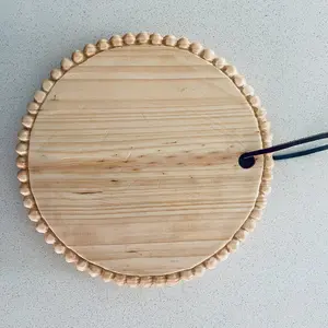 Beaded Mini Charcuterie Board - Hand-Carved Wood Cheese Board