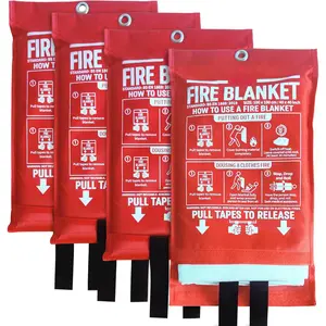 Fire Blanket for Home and Kitchen,40" x 40",4 Pack,Emergency Fire Blanket