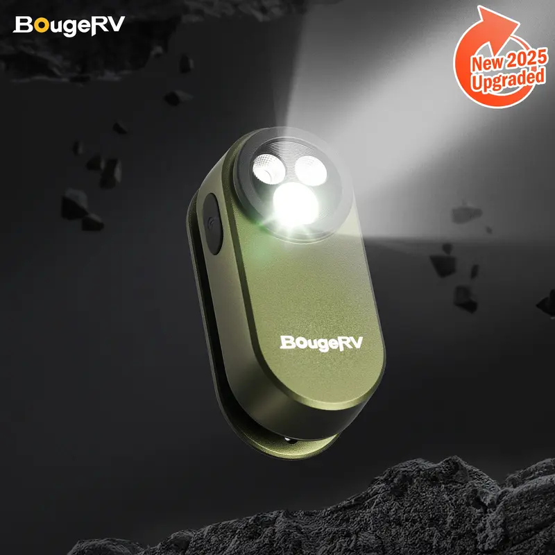 BougeRV Super Bright High Lumen LED Flashlight, Portable USB-C Rechargeable EDC Pocket Work Light with Magnetic Clip, Compact Handheld Spot Light for Car Repair, Camping (Work Accessories), Super Bright Flashlight