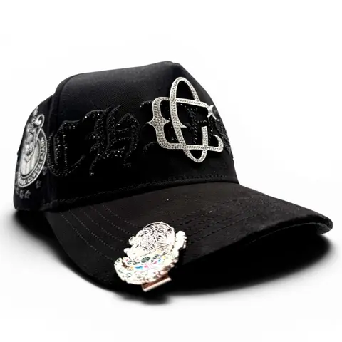 Chiva de Guadalajara Jalisco Mexico Hat con Logos Metalicos con Rhinestones