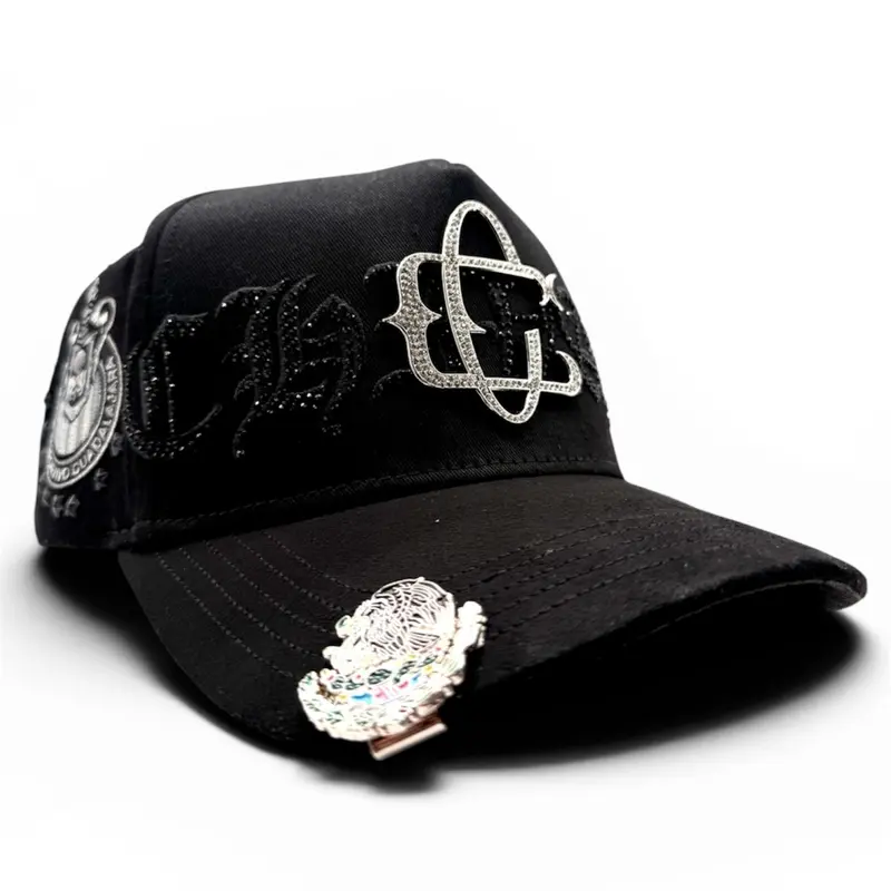 Chiva de Guadalajara Jalisco Mexico Hat con Logos Metalicos con Rhinestones