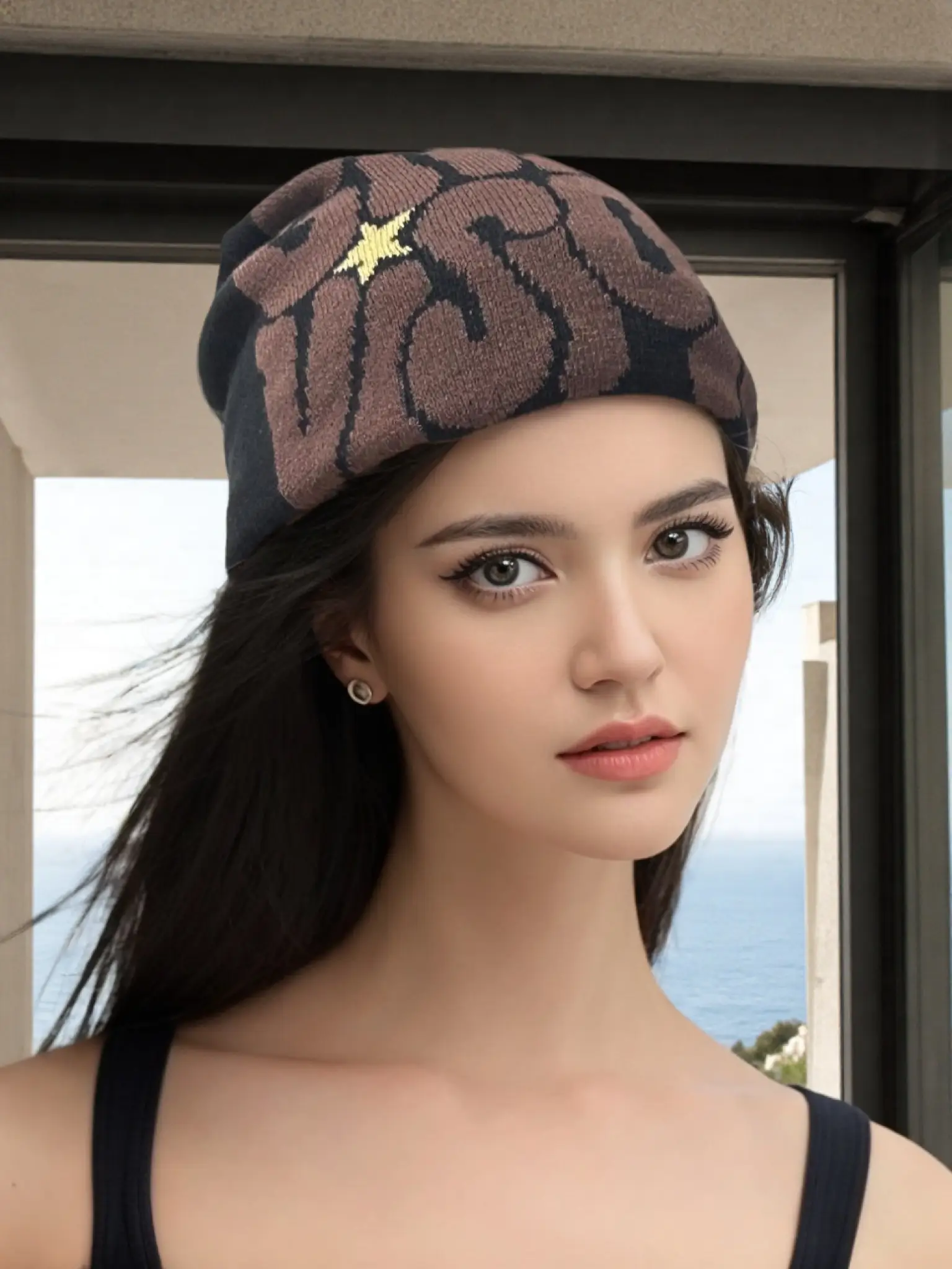 Letter Pattern Beanie, Outdoor Winter Streetwear Hat for Men & Women, 2023 Knitting Cap for Party, Club