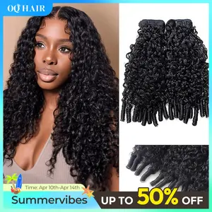 OQ HAIR Burmese Curly Hair 4 Bundles 100% Virgin Human Hair Extensions 3 4 Bundle Deals Sew in Hair Weaving