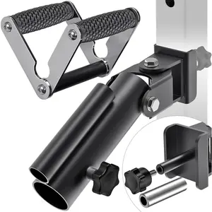 T Bar Row Landmine Attachment for 2" x 2" and 3" x 3" Power Rack, V Bar Row Landmine Handle Attachment for Barbell Bar, Power Cage Landmine Attachment for Olympic Bars Strength  Bars