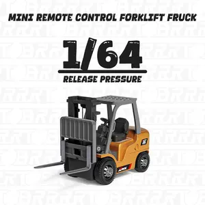 BRRRRT 1/64 Mini Desktop remote control Toys,Construction Vehicle Toys, Release pressure