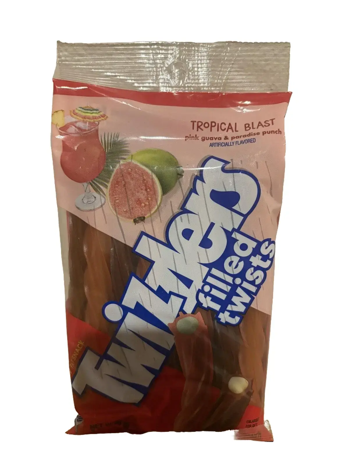 NEW Twizzlers Filled Twists Tropical Blast Pink Guava Paradise Punch Candy 11 oz