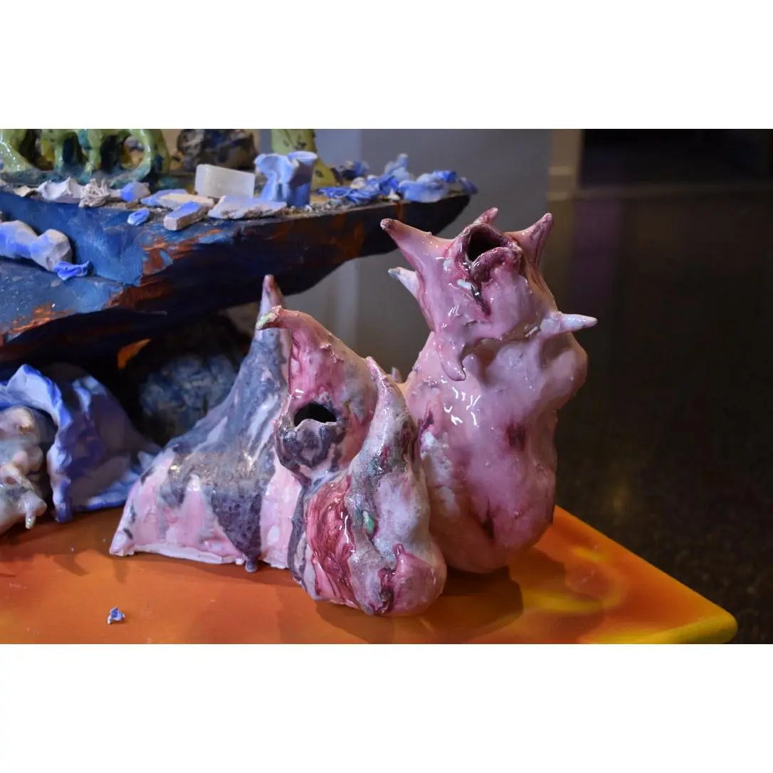 Original Slug-Flower | Althea Ceramics | Handmade Pink Ceramic Sculpture