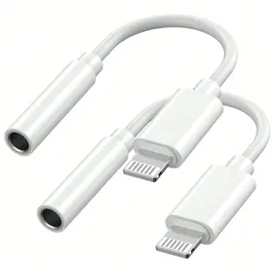 2 Pack Apple IOS/USB Type C To 3.5 Mm Headphone Jack Adapter Compatible With Iphone 15/14/13/12/11,IPads,3.5 Mm Headphone Jack Adapter Audio Jack
