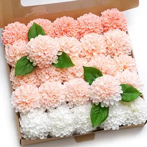 Artificial Wedding Dahlia  25 count  Roses with Stem for DIY Wedding Decor Centerpieces Arrangements Bouquets (Shades of Pink)