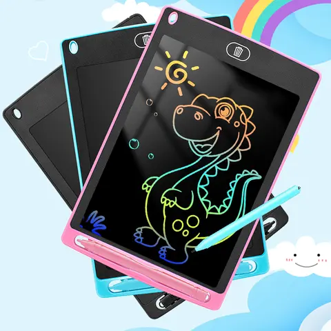 DDEMSMOE 1 Pc 8.5-Inch Colorful LCD Electronic Writing Tablet, Pressure-Sensitive Toddler Drawing Pad, Reusable Eco-Friendly Educational Toy Gift for Birthday, Avoids Paint Damage (Replaces 100000 Pieces of Paper)