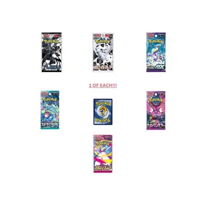 Japanese Pokemon Bundle 3.0 - 6 Pack Set with Mega Symphonia Black Bolt White Flare Night Wanderer Stella Miracle Scarlet & Violet Sets & Random Hit Card
