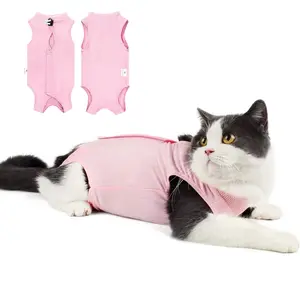 Cat Recovery Suit for Abdominal Wounds, Cat Onesie for Cats After Surgery Female Kitten Recovery Suit, Breathable Cat Surgery Recovery Suits E-Collar Alternative After Spay Anti Licking