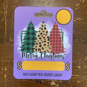 Merry Christmas - Christmas Money Card | Stocking Stuffer | Gift Card Holder | Cash Card