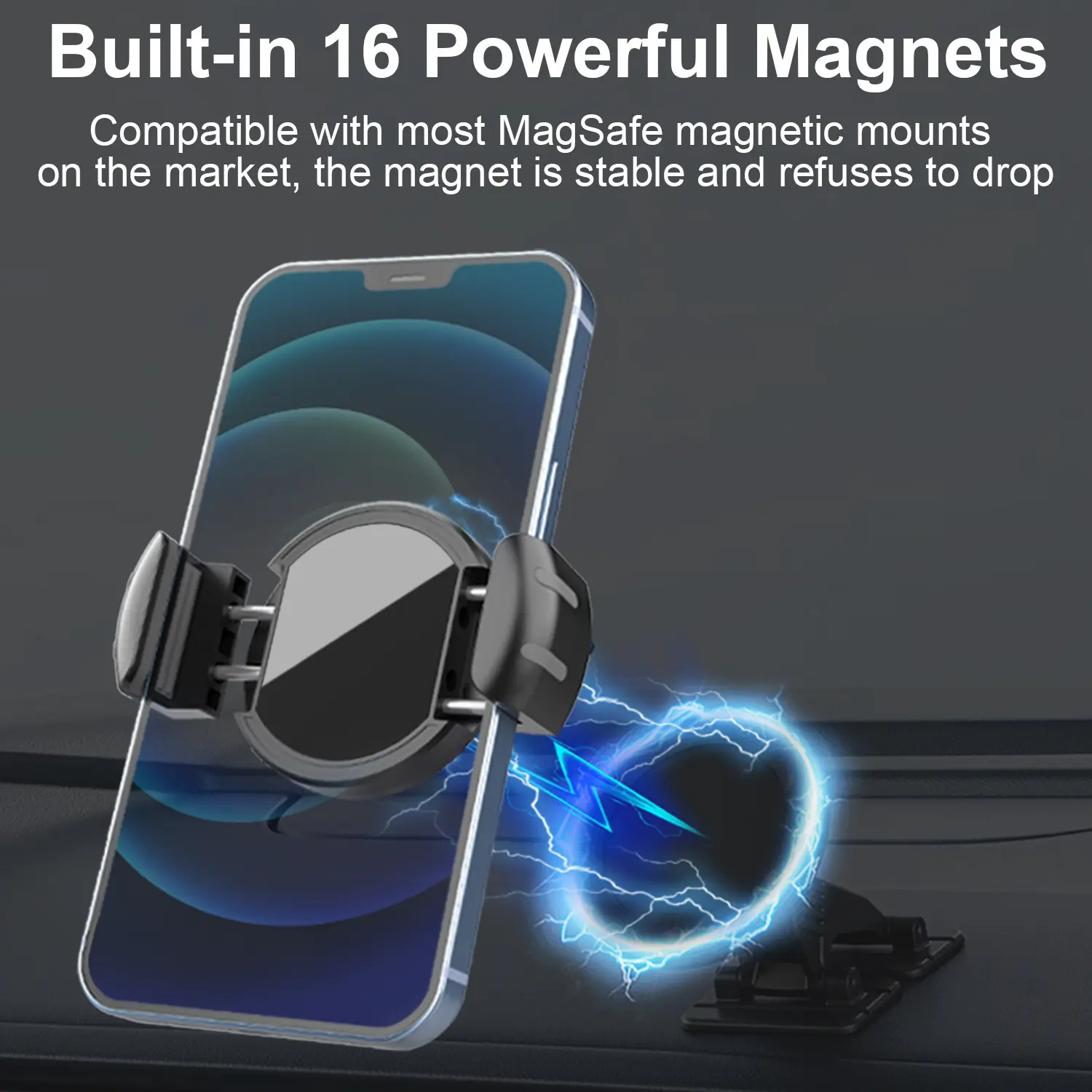 Magnetic Multi-Functional Clip Holder for Cars, Desks (Phones & Electronics Accessory) Silicone Cellphone Smartphone Stand Mount