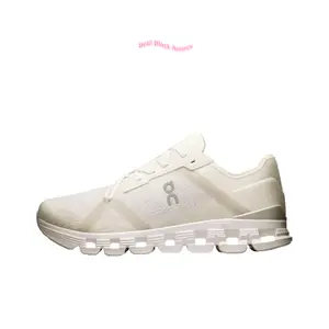 White Breathable Cross-Training Shoes, Cloud Cushioning Midsole with Lightweight Mesh Upper Design