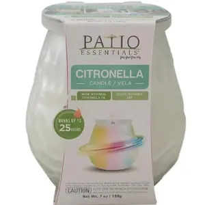 Luminite 22278-LEDClick To Copy Citronella Candle with LED Light 7.1 oz  | LED color-changing light effect, double kill of outdoor mosquito repellent and romantic atmosphere