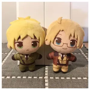 10cm Anime APH Axis Powers Plush Toys Soft Stuffed Hetalia Arthur Kirkland Alfred F Jones Pendant Dolls For Kid Birthday Gift
