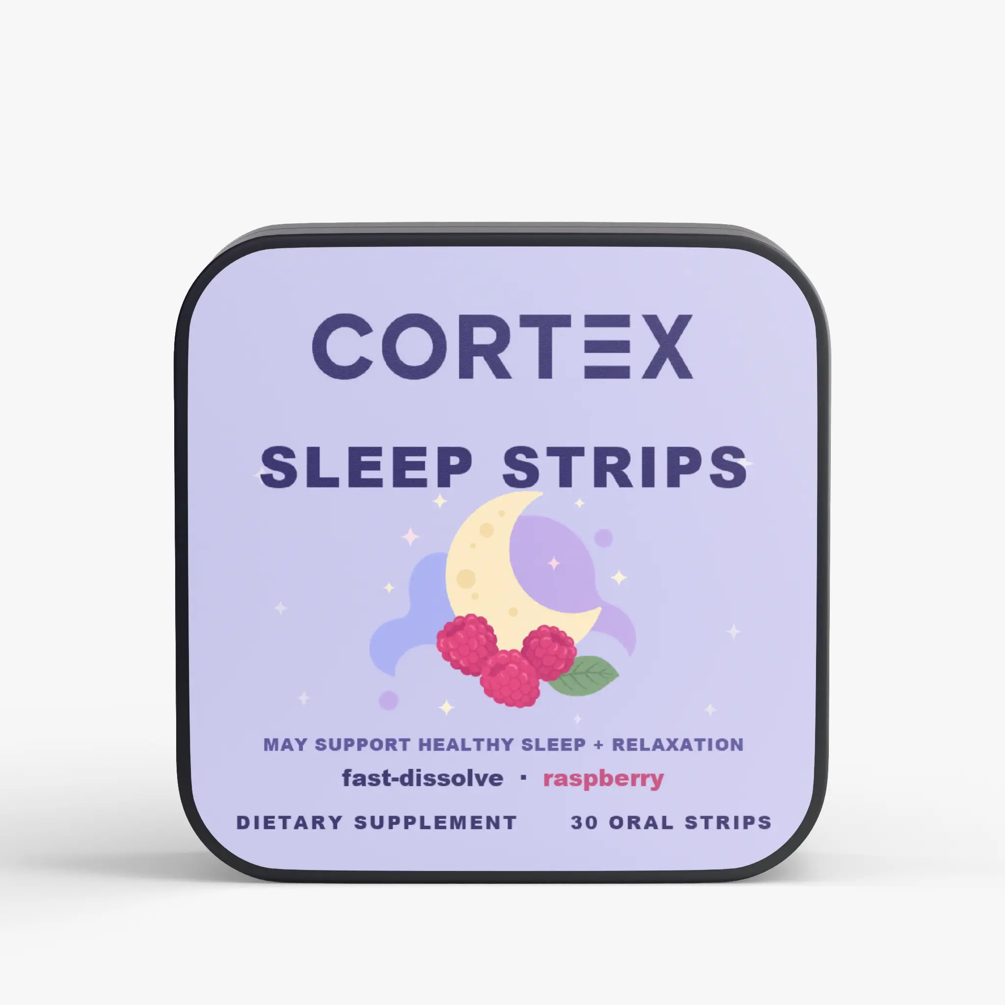 Cortex SLEEP Oral Strips - Raspberry, 30 Count
