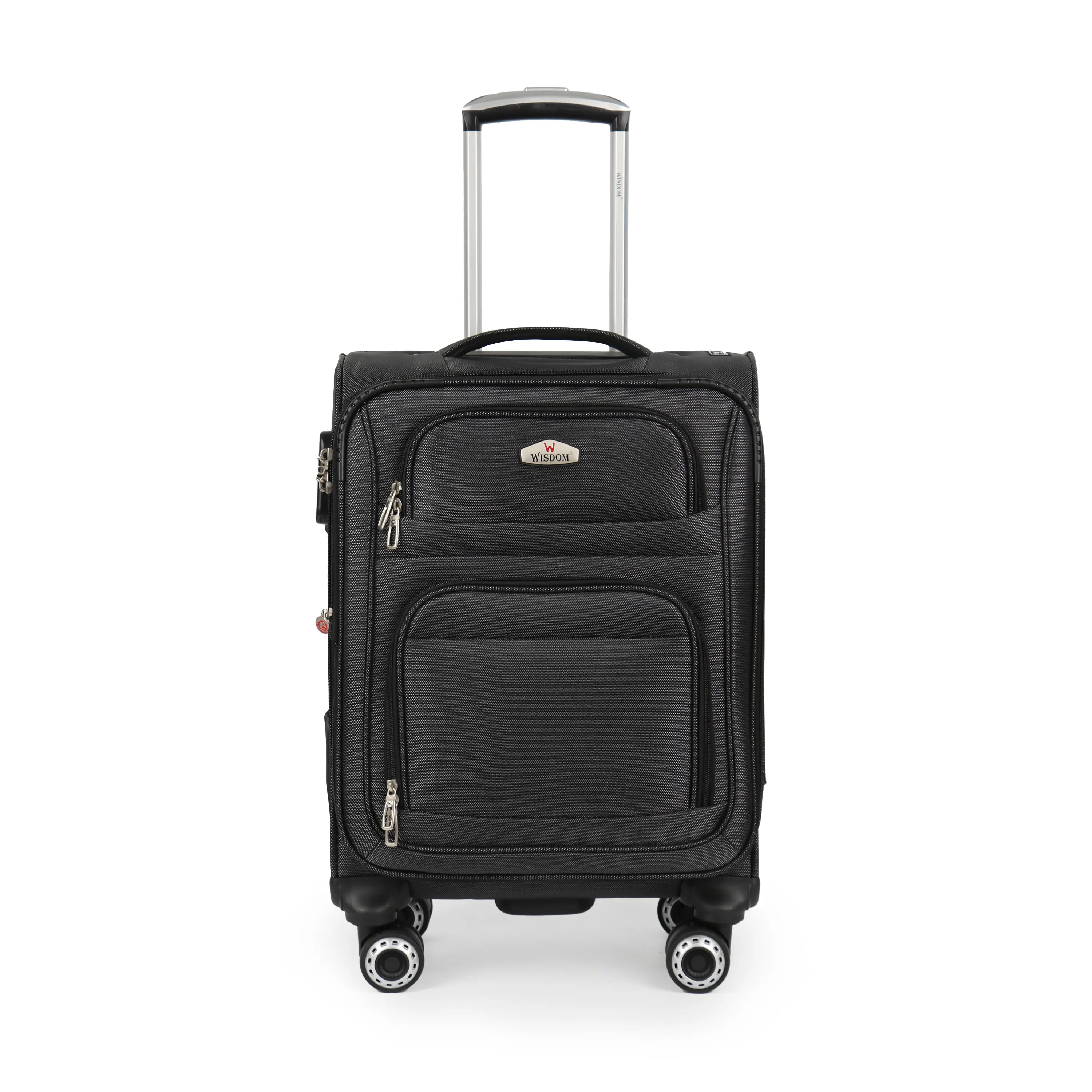 NEW YORK XPRESS Soft-sided 3-piece Luggage Set 20/26/30 inches Expandable Lightweight Durable with Dual Spinner Wheels & Combination Lock Black