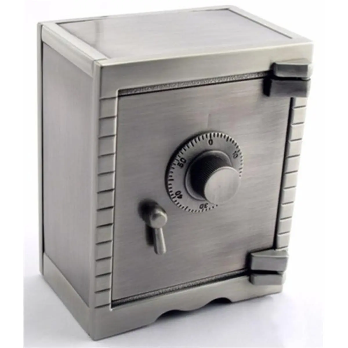 212 MAIN Leeber 88634 Antique Look Elegance Pewter Finish Money Savings Bank, 5x3.25x4 in., Safe Deposit Box