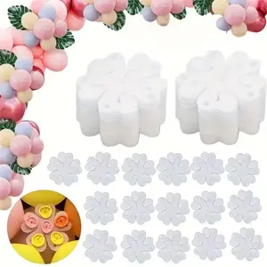 50/100pcs Plum Blossom Balloon Clips & Durable Plastic Balloon Arch Connectors — Wedding & Party Balloon Knotters — Easy-to-Use Balloon Arch Connectors & Support Rod Clips — Helium Balloon Sealing Clips — Balloon Flower Clips for Birthday Decorations, Arc