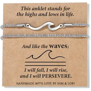 Stainless Steel Anklets Ankle Bracelets for Women Waterproof Anklets Bestie Sister Best Friend Birthday Gifts Beach Jewelry Adjustable Stainless Steel