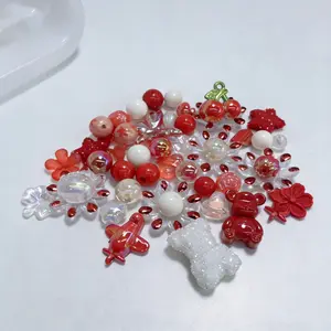 Mix DIY Bead Bag, Contains Flower Bear Shapes, Vibrant Acrylic Material, Perfect for Craft Lovers, Small Business Owners