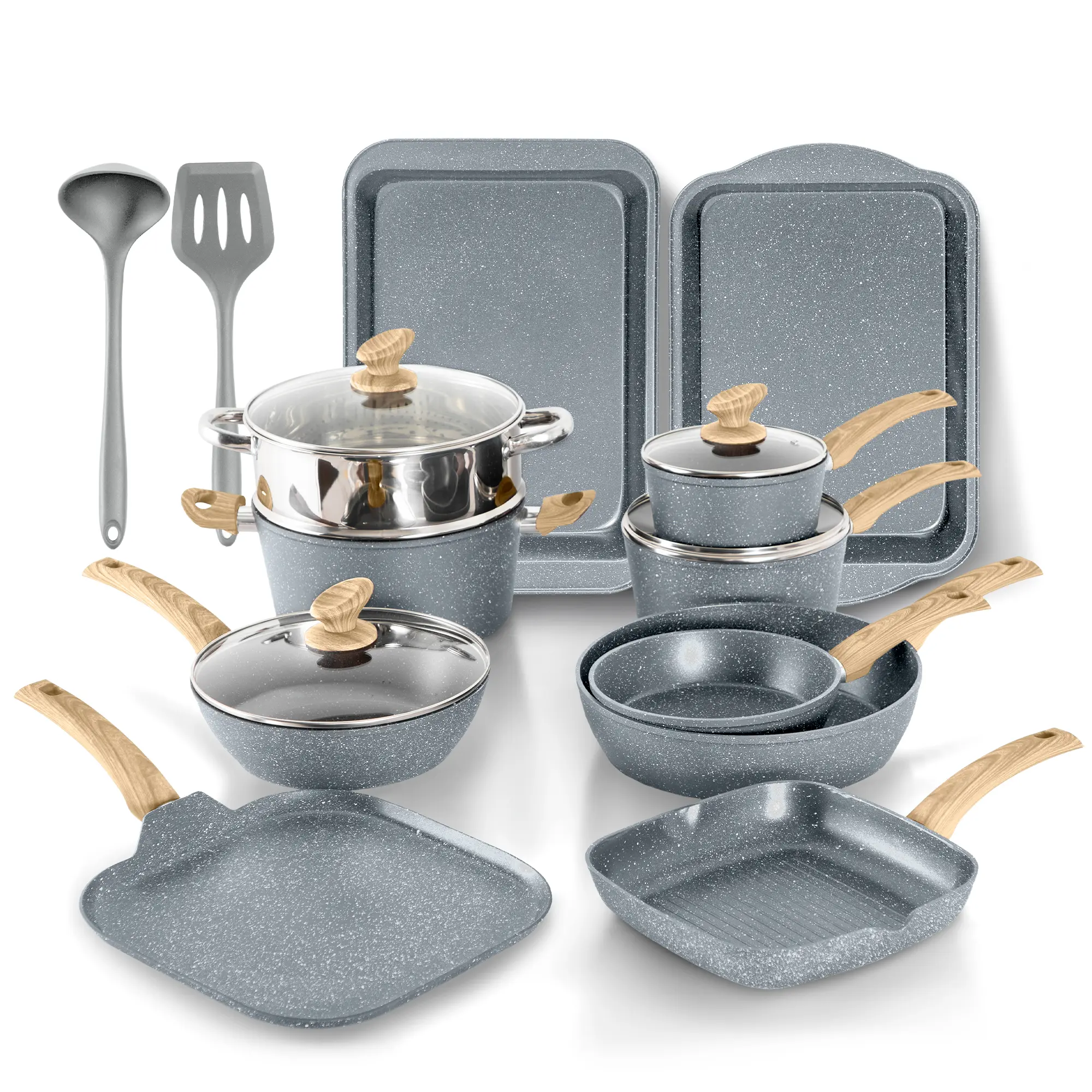 17-Piece Set(Gray)