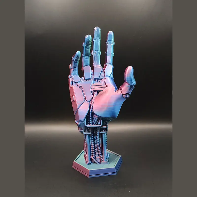 Robot Hand Controller Holder - Cyborg Desk Stand for Gaming Controllers, Gamer Room Decor, Sci-Fi Desk Accessory Gift