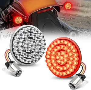 Nilight 1157 Double Contacts LED Turn Signal, Rear Brake & Running Lights - Plug-and-Play Motorbike Parts & Accessories for Harley Davidson Dyna, Sportster, Touring Models Motorcycle Led Motorcycle Headlights