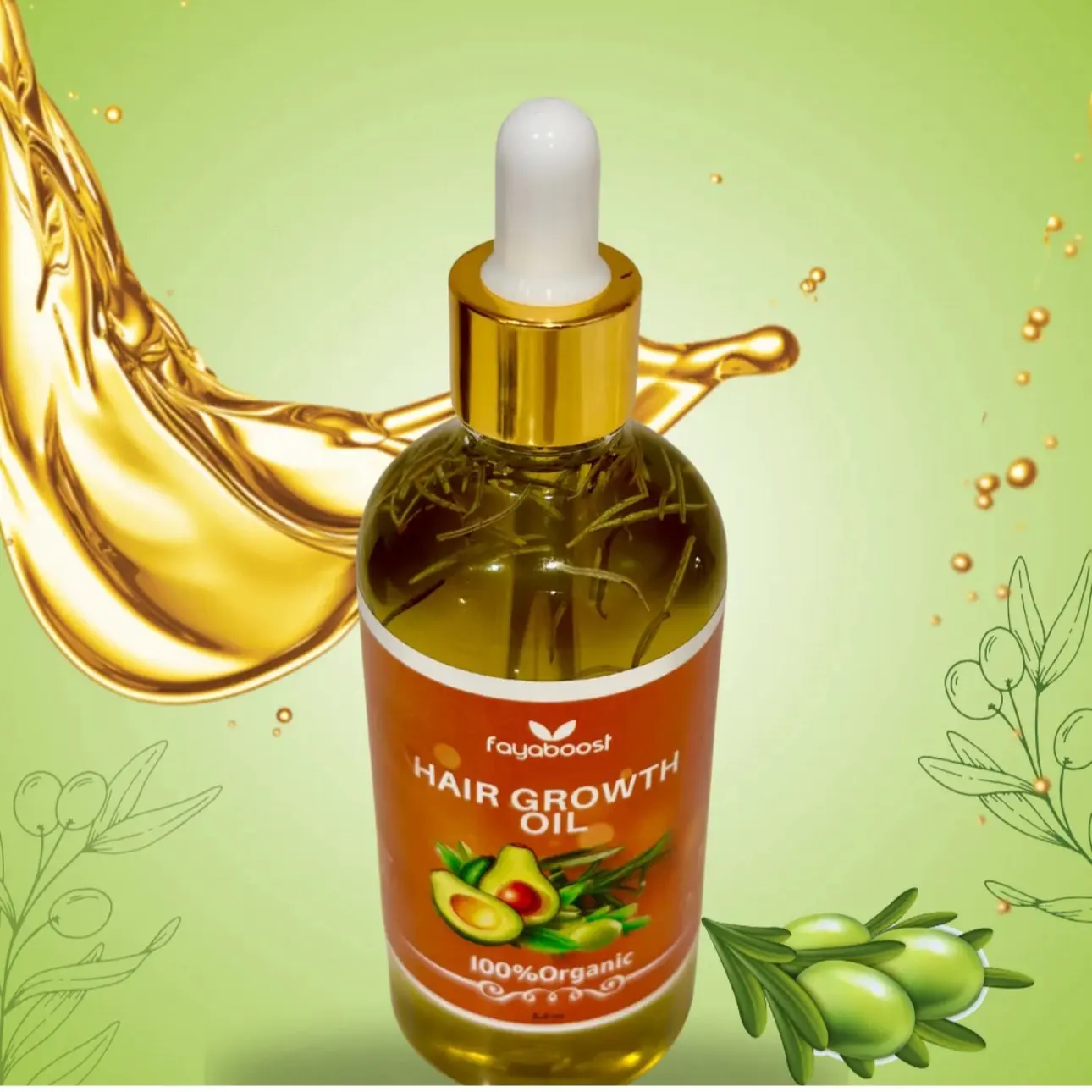 Hair Growth Oil with Rosemary & Biotin for a Thickening Boost, 100% Organic Haircare Scalp Treatment to Strengthen Hair, Thicker Fuller Hair