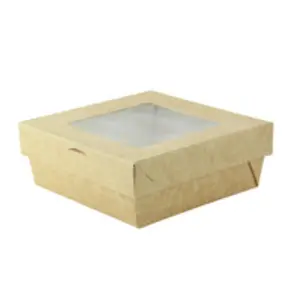 212 MAIN Bakeable Kraft Kray Box with PET Lid, 5.3x5.3x2 in, 22 oz, 100 Pieces, Kitchen Bakeware, Baking Tools