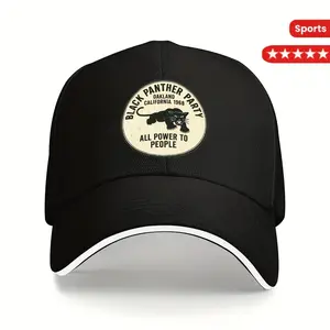 Black Panther Oakland California 1968 Adjustable Baseball Cap, Black Panther Print Design, Unisex, Suitable for All Seasons Outdoor Activities, Fashion Headwear, Comfortable Headwear