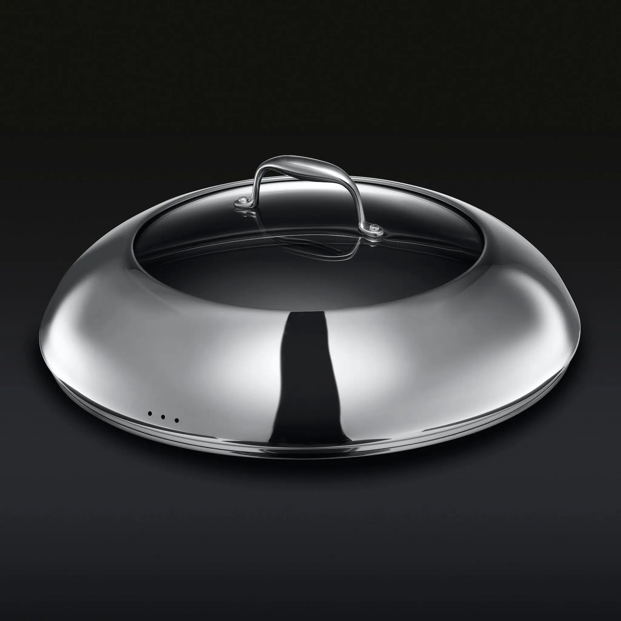 HexClad 14" Hybrid Domed Stainless Steel and Tempered Glass Lid HexClad 14" Hybrid Domed Stainless Steel and Tempered Glass Lid