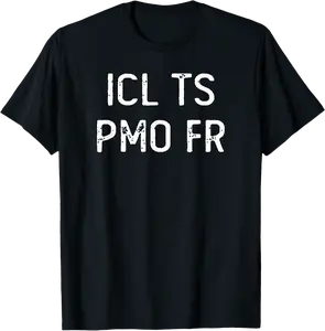 Funny ICL TS PMO FR Ironic Meme Brainrot Quote T-Shirt - Nicollev Shop 71B0DWTT7YMM