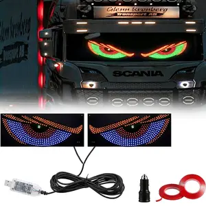Make Your Scania Stand Out! Devil Eyes LED Light Kit with Cigarette Lighter Adapter
