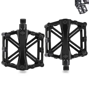 Aluminum Bike Pedals with Dual Bearings X Design Non Slip Surface Universal Fit for Mountain Bicycles Road Bikes Adult Cycling Durable Sealed Bearing Pedals Easy to Install for Men Women