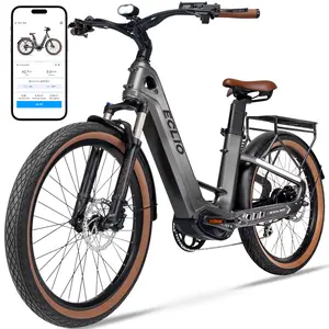 【Eclio lumeo 2】Dual Battery Offline Store Test Ride Electric Ebike Peak Power 1200W Top Speed 28 MPH |Up to 120 Miles  26'' Big Tires 7-Speed Hydraulic Brakes Front Suspension |Smart NFC Unlock| App-Enabled|Max Load 330 lbs Commute Ebike Mother's Day gift
