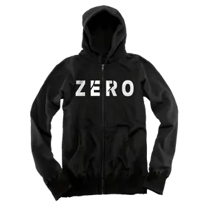 ARMY ZIP UP - BLACK/WHITE